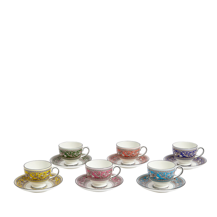 Florentine Colours  Teacup Saucer 174ml S/6