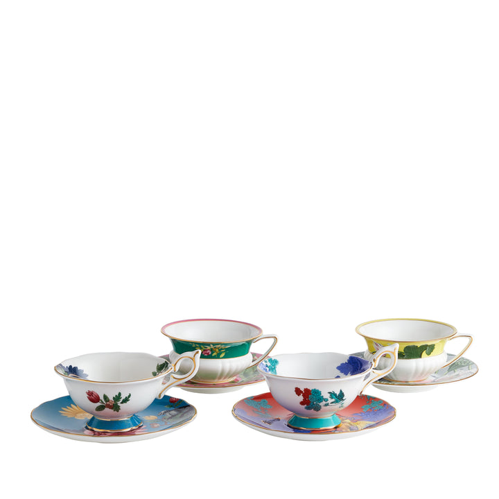 Wedgwood Wonderlust Teacup & Saucer Set of 4