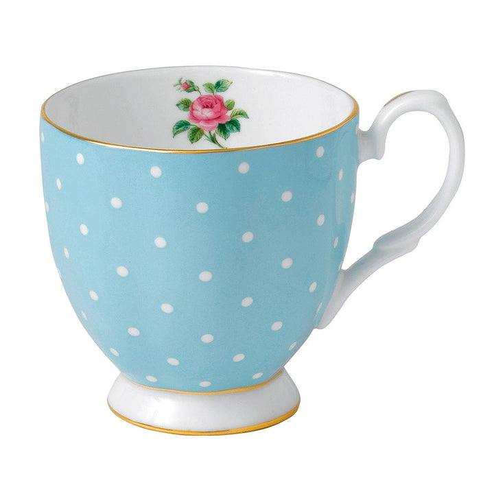 Polka Blue Vintage Mug Small