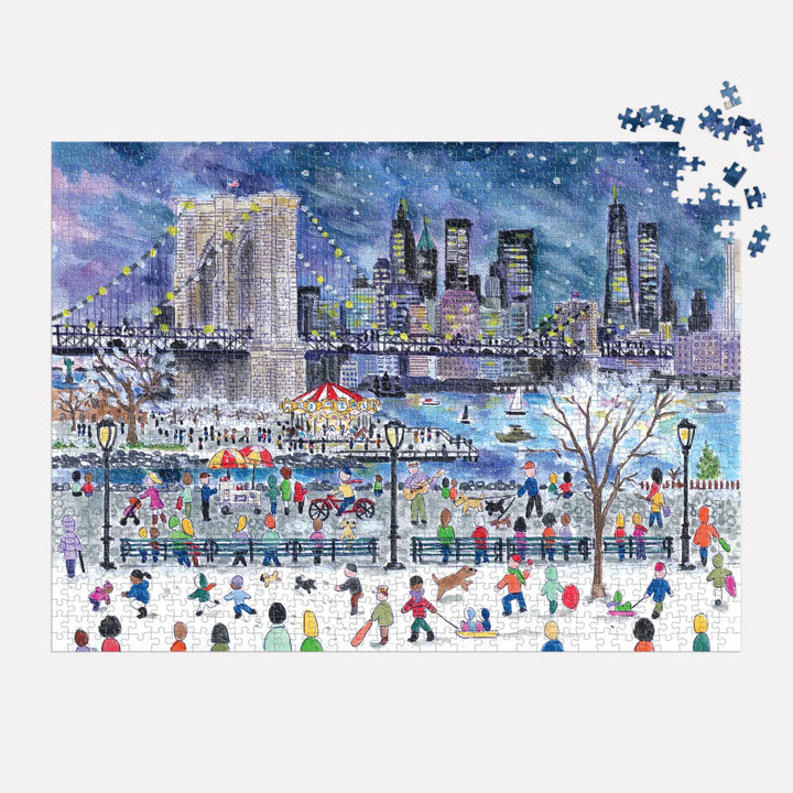 Snowfall Over New York City, Michael Storrings, 1000pc