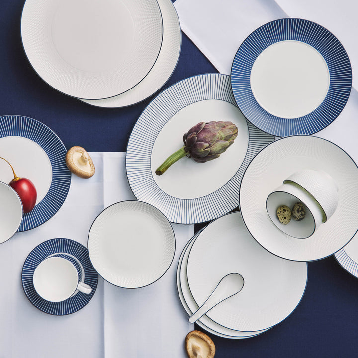 Gio Teacup Saucer Pinstripe Blue