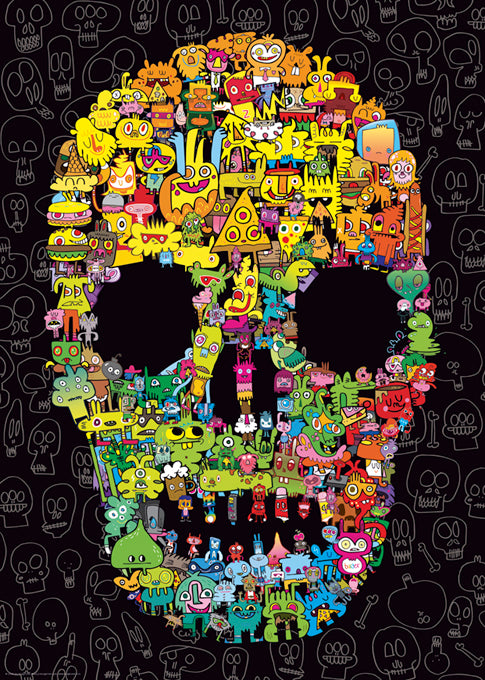 Doodle Skull - 1000 piece pizzle