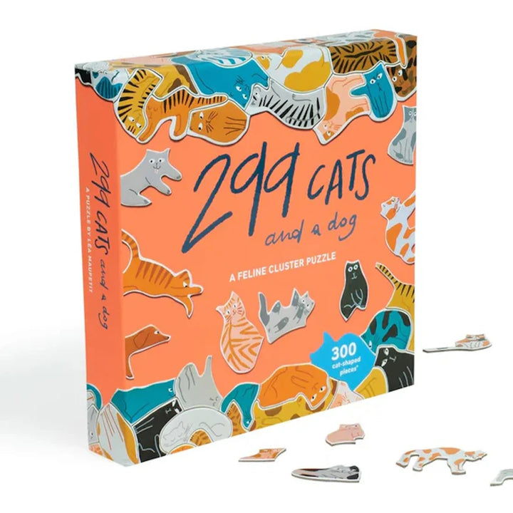 299 Cats (And a Dog)-300 ­Piece Feline Cluster Puzzle