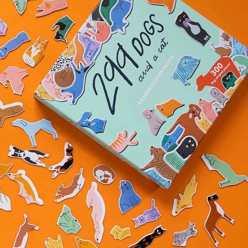 299 Dogs (And a Cat)-300 ­Piece Canine Cluster Puzzle