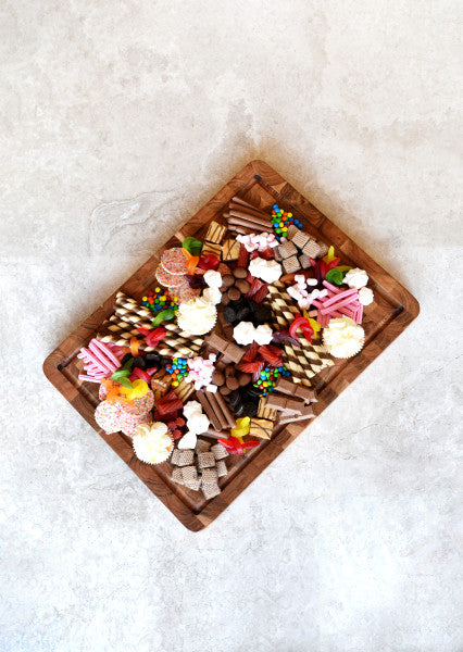 Serve Natural Acacia Butchers Block with Handles 510x380x40mm