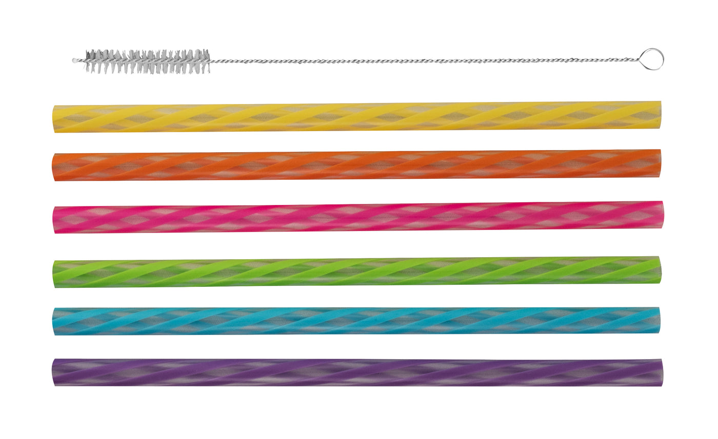 Cocktail Straws Set of 24 Rainbow
