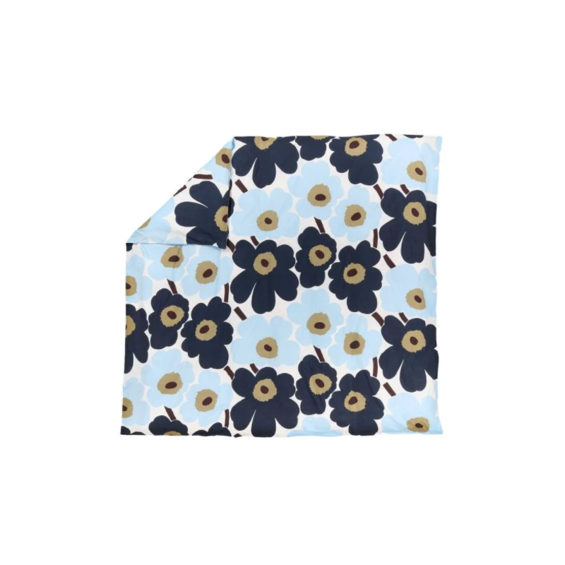 Unikko Duvet cover 240x220 cm - blue,off white