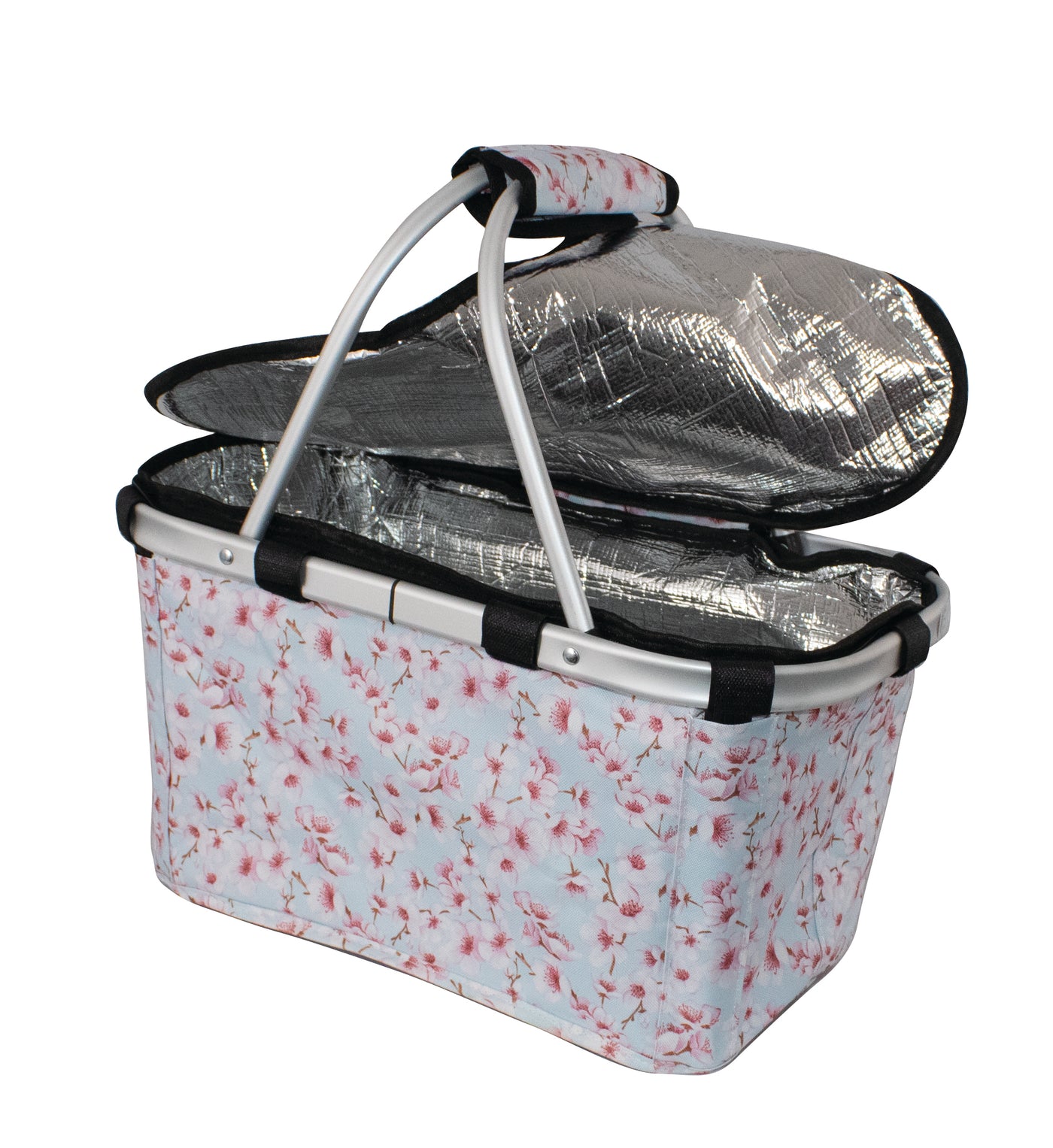 Carry Basket W/Zip Lid Blossom