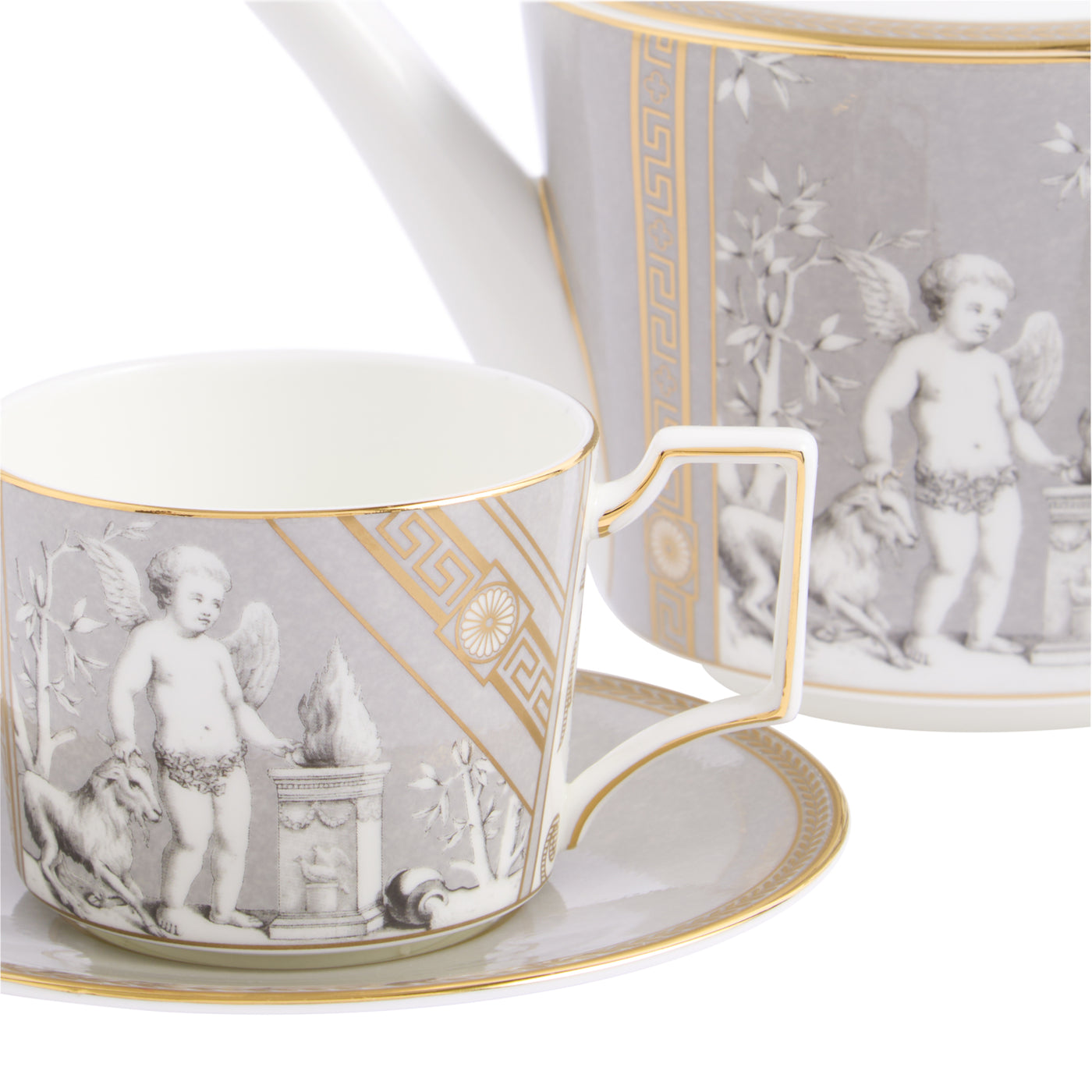 Wedgwood Renaissance Accents Grey Teapot Set