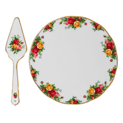 Old Country Roses Gorgeous Gifts Cake Plate & Server