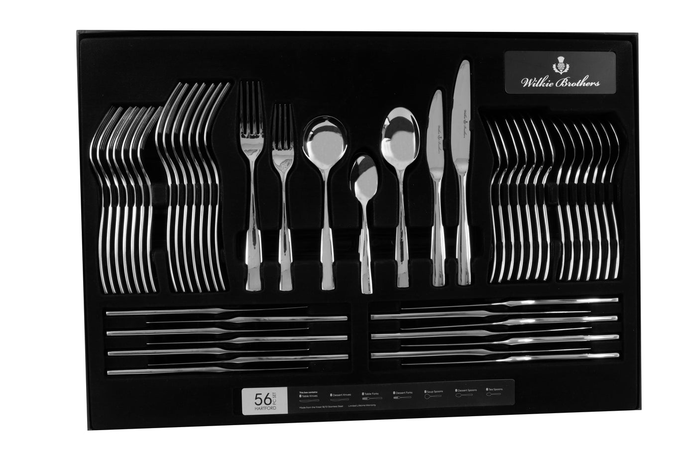 Wilkie Hartford 18/10 56 PC Cutlery Set