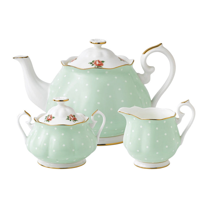 Polka Rose Teapot/ Sugar/ Creamer Set