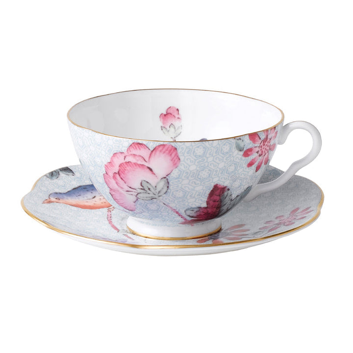 Cuckoo Blue Teacup & Saucer Set