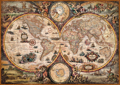 Map Art Vintage World - 2000 piece puzzle