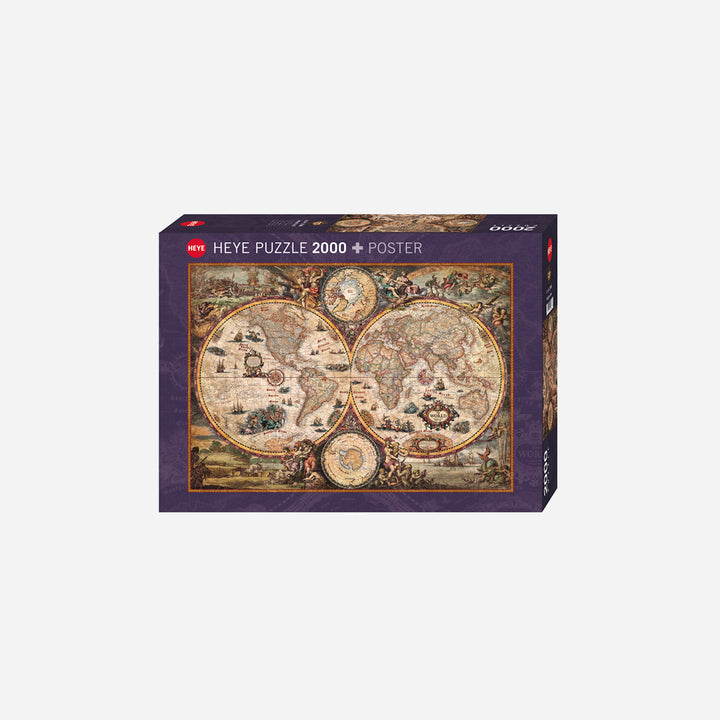 Map Art Vintage World - 2000 piece puzzle