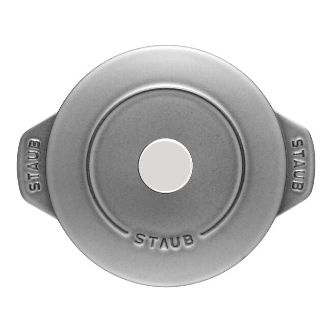 Round Cast iron Rice Cocotte - 16cm/1.75L Grey