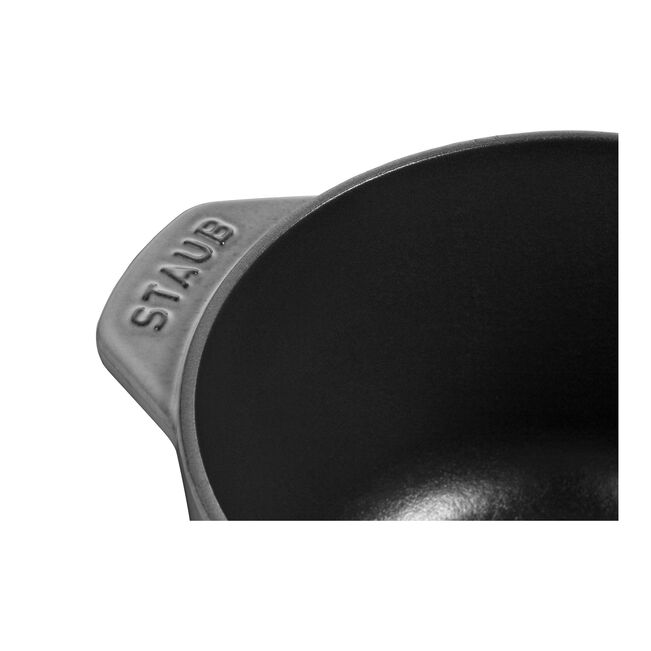 Round Cast iron Rice Cocotte - 16cm/1.75L Grey