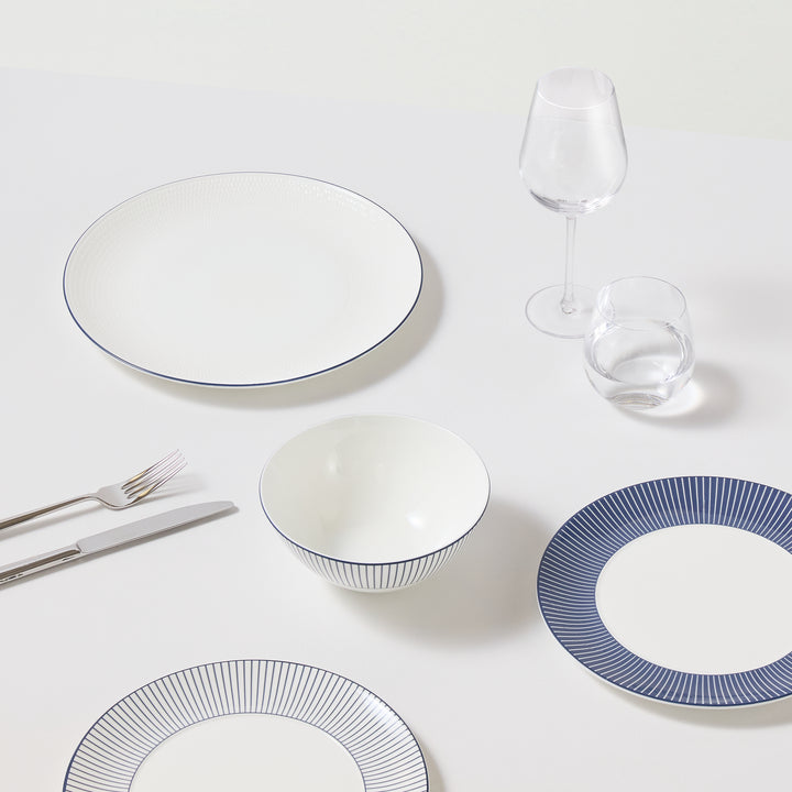 Gio Plate 23cm Pinstripe Blue