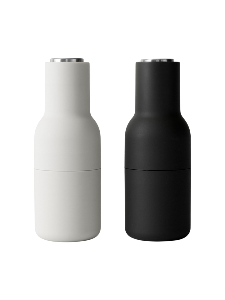 Salt & Pepper Bottle Grinder w. Steel Lid - Ash/Carbon