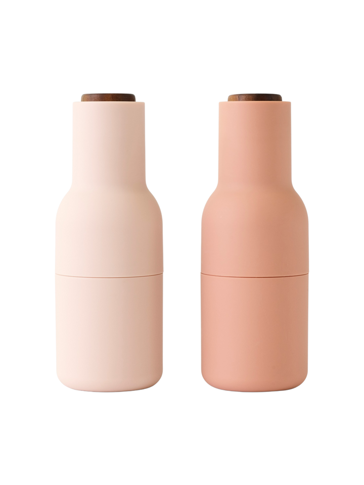 Salt & Pepper Bottle Grinder w. Walnut Lid - Nudes