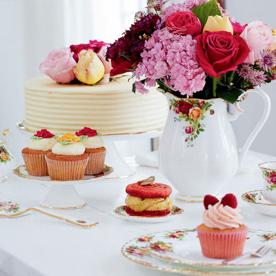 Old Country Roses Gorgeous Gifts Cake Plate & Server