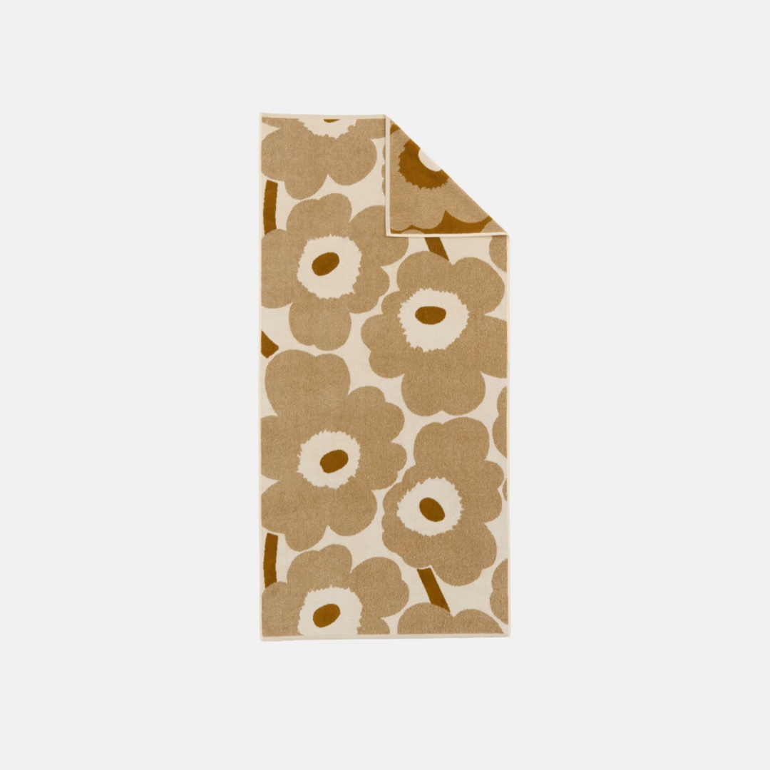 Unikko Bath towel 70x150 cm - off white, bronze