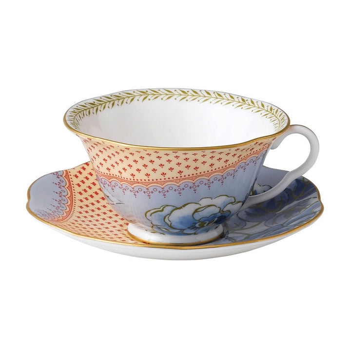 Butterfly Bloom Teaware Blue Teacup & Saucer