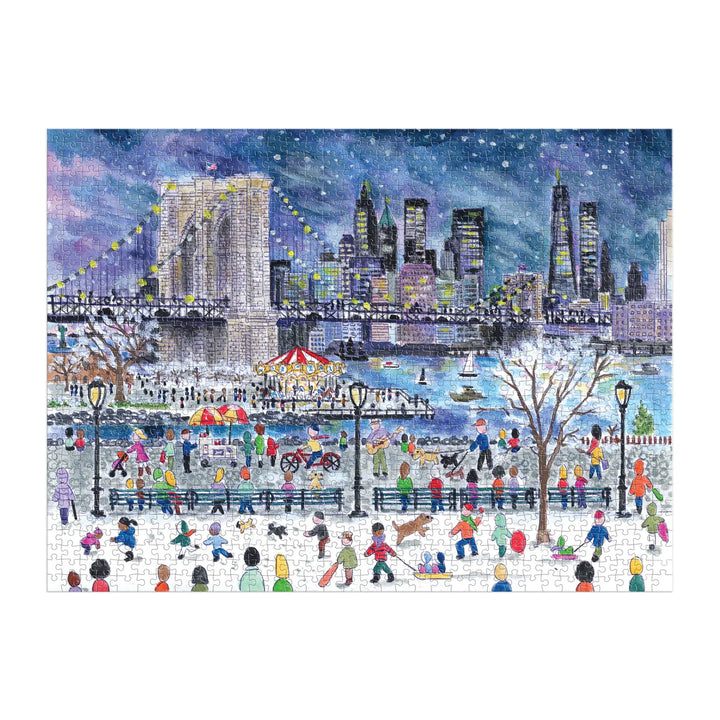 Snowfall Over New York City, Michael Storrings, 1000pc