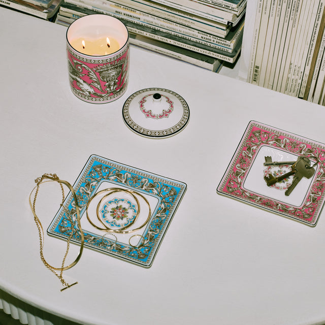 Florentine Turquoise Square Tray