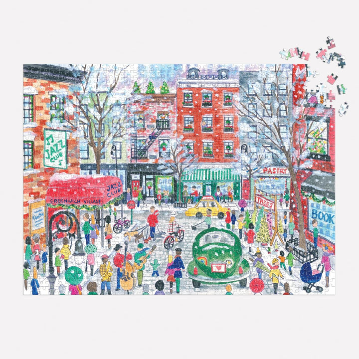 Christmas in Greenwich Village - 1000 Piece Puzzle