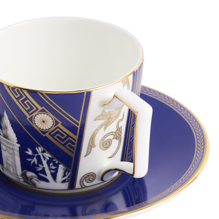 Wedgwood Renaissance Accents Gold Teacup & Saucer Set of 2