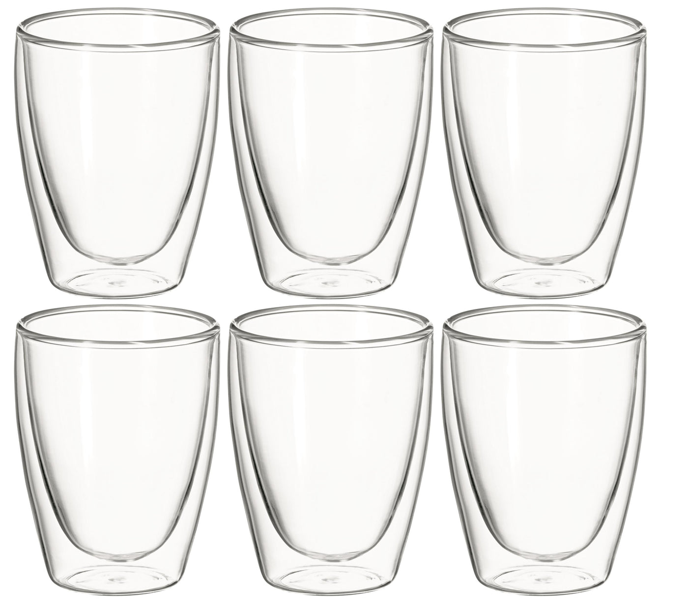Caffe 25Oml T/Wall Glass 6pc Set