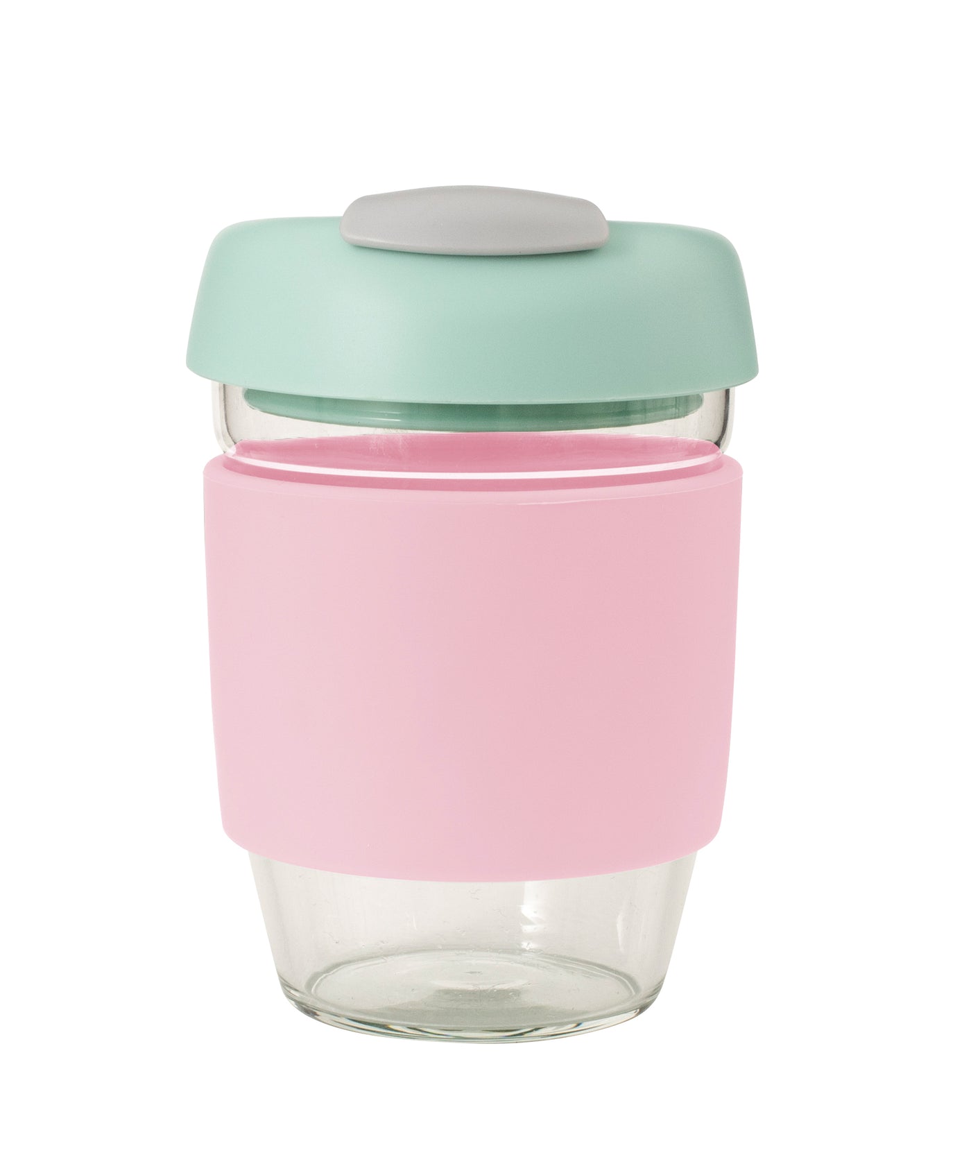Glass GoCup 296ml - Pink/Mint/Grey