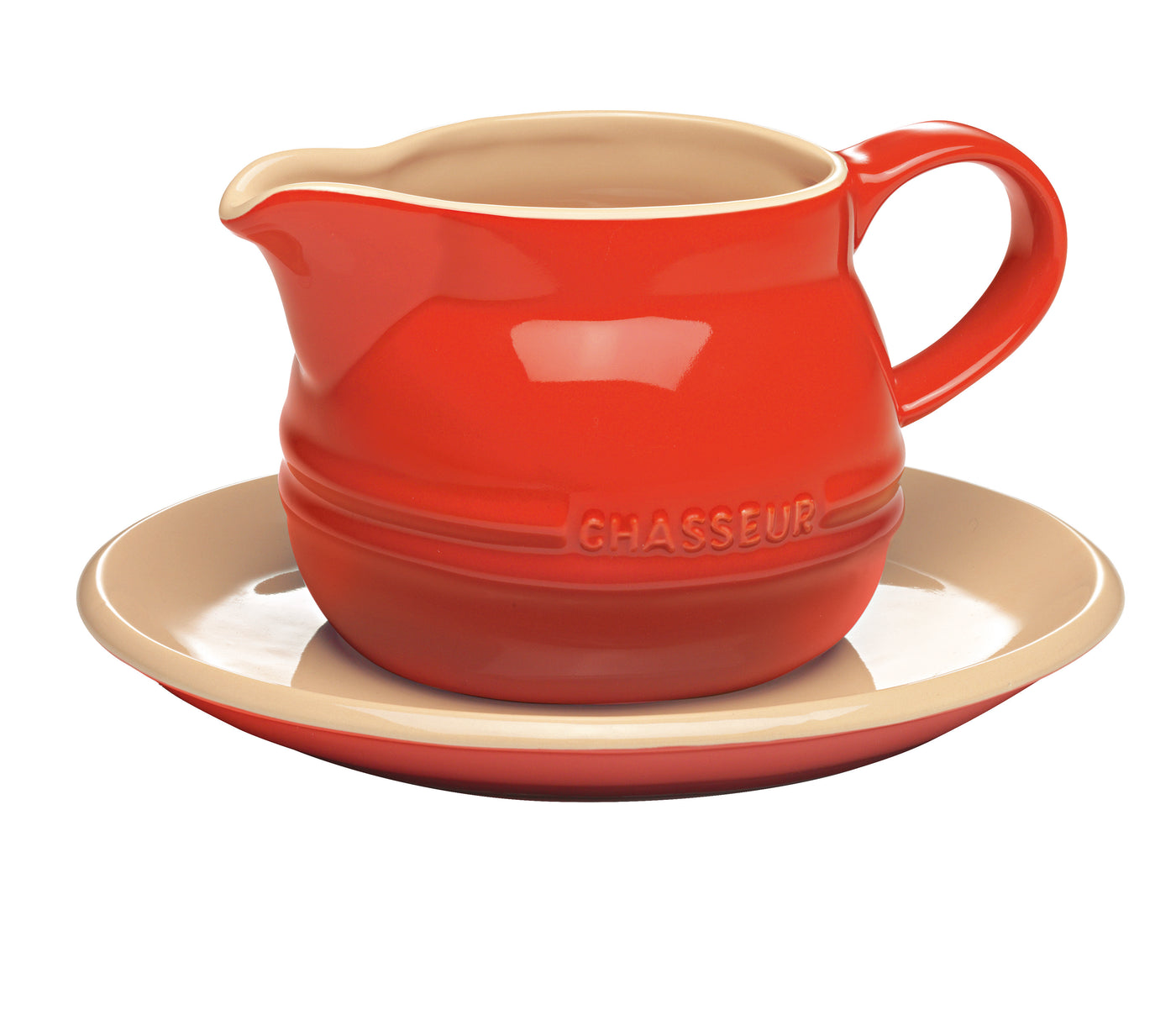 La Cuissn Gravy Boat+Saucer Red