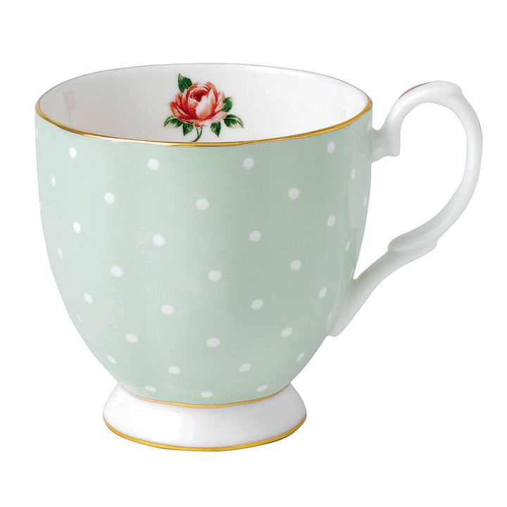 Polka Rose Vintage Mug Small