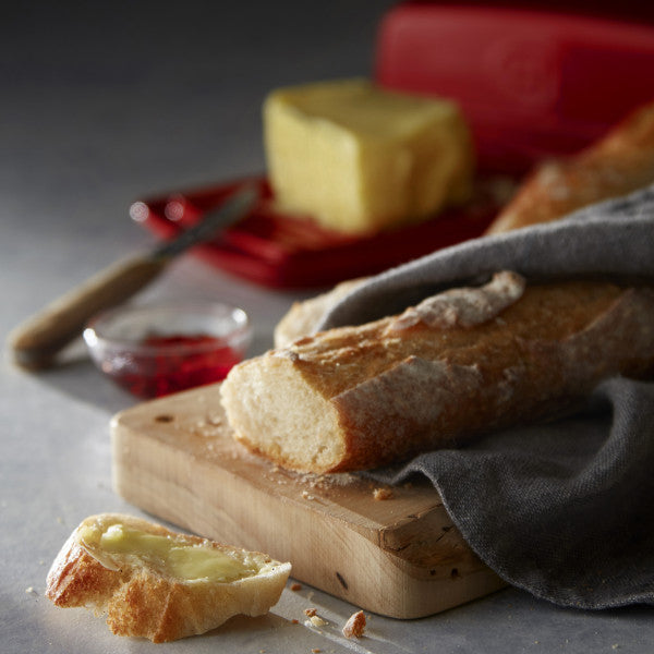 Butter Dish - Burgundy