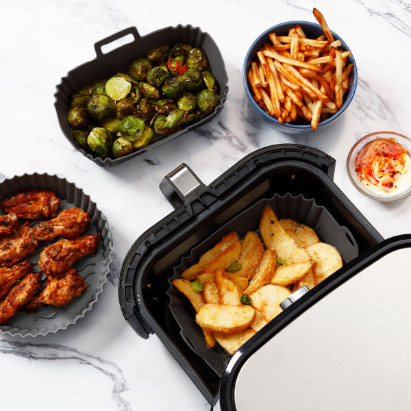 Air Fryer Basket 22cm Square w/ hand