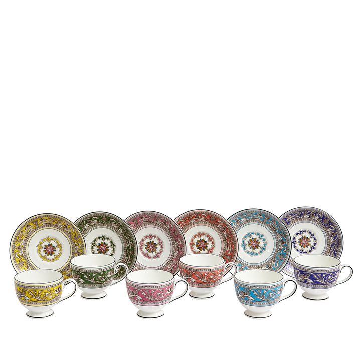 Florentine Colours  Teacup Saucer 174ml S/6