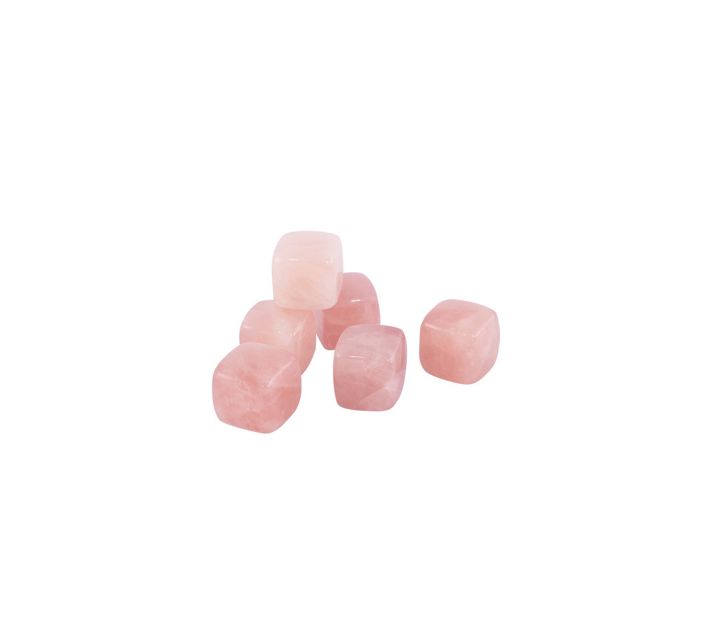 Rose Quartz Gin&amp;Wine Stones Set/6