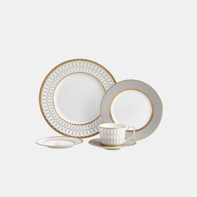 Renaissance Grey Dinnerware Set, 5 Pieces
