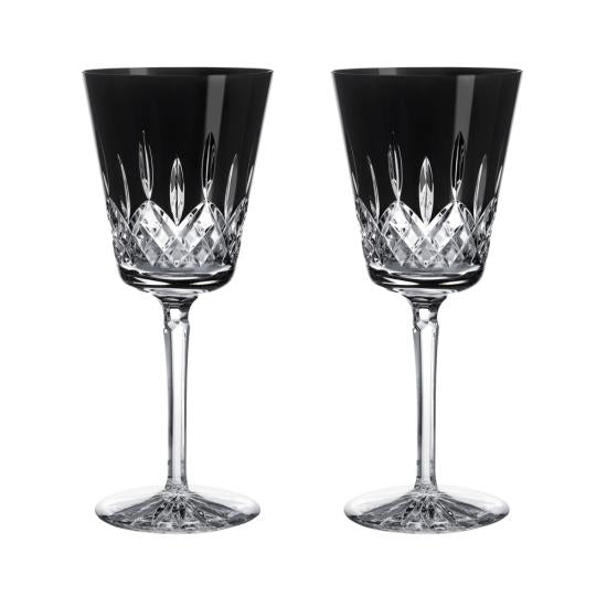 Lismore Black Goblet Pair 425ml
