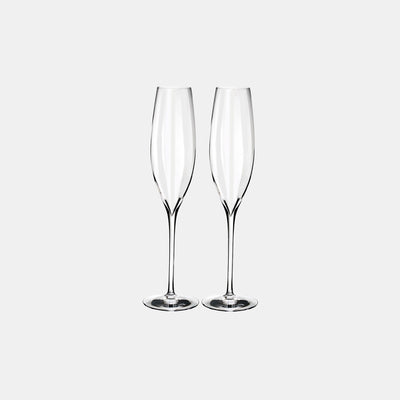 Crystal Elegance Optic Classic Champagne Flute Pair