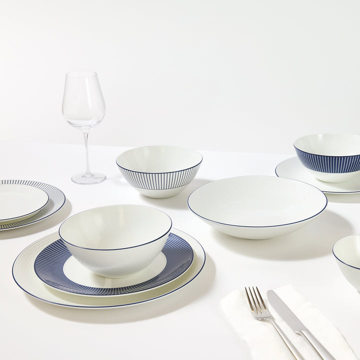 Gio Cereal Bowl 16cm Pinstripe Blue