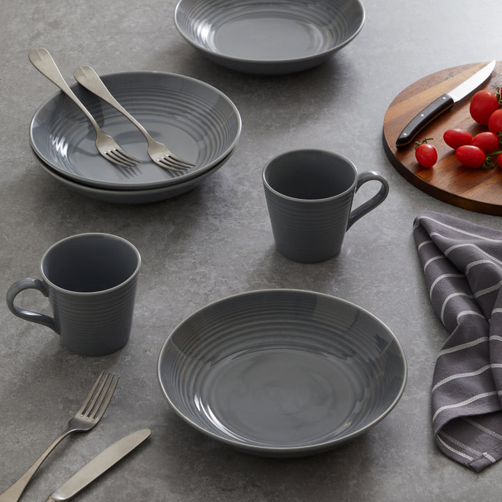 Gordon Ramsay Maze Dark Grey Pasta Bowl Set of 4