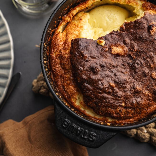 Round Cast iron Rice Cocotte - 16cm/1.75L Black