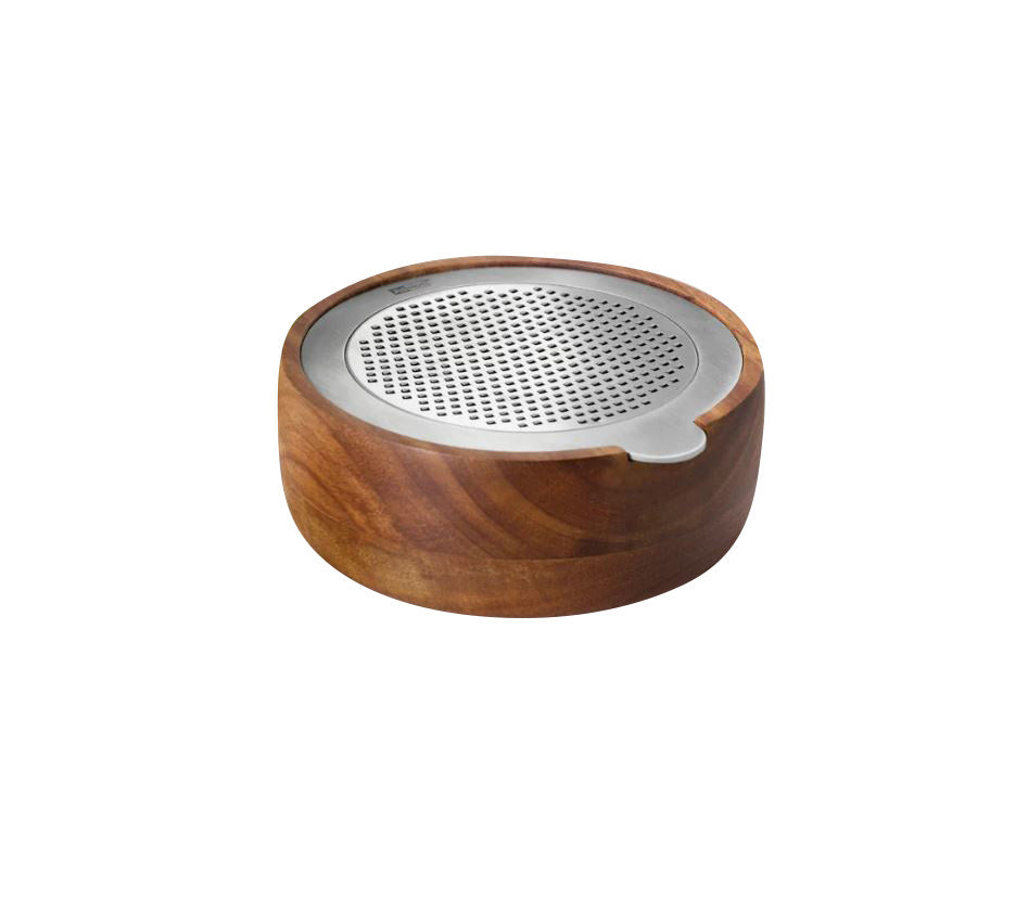 AdHoc CutnServe Table Fine Grater Round - Acacia / S/Steel