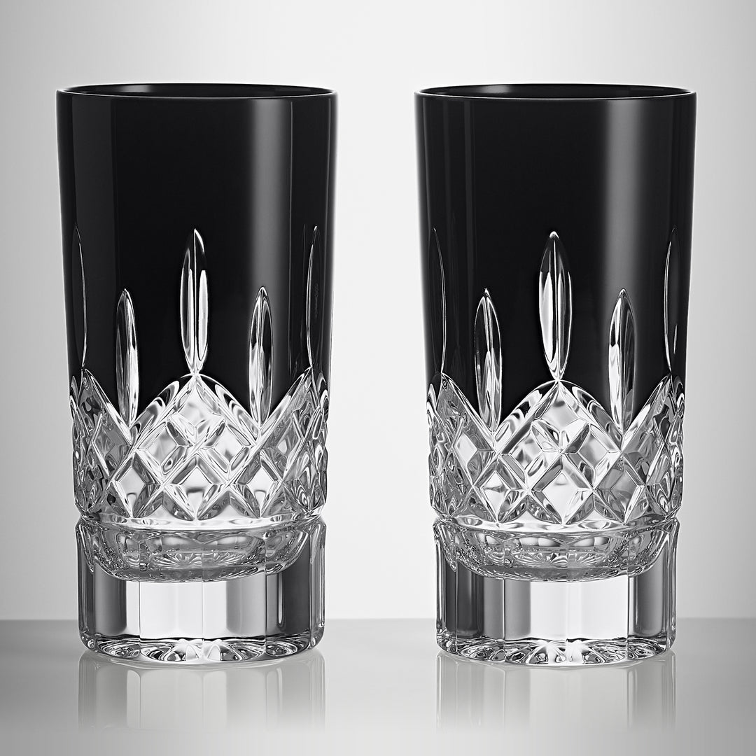 Lismore Black Highball 340ml 11.5floz, Set of 2