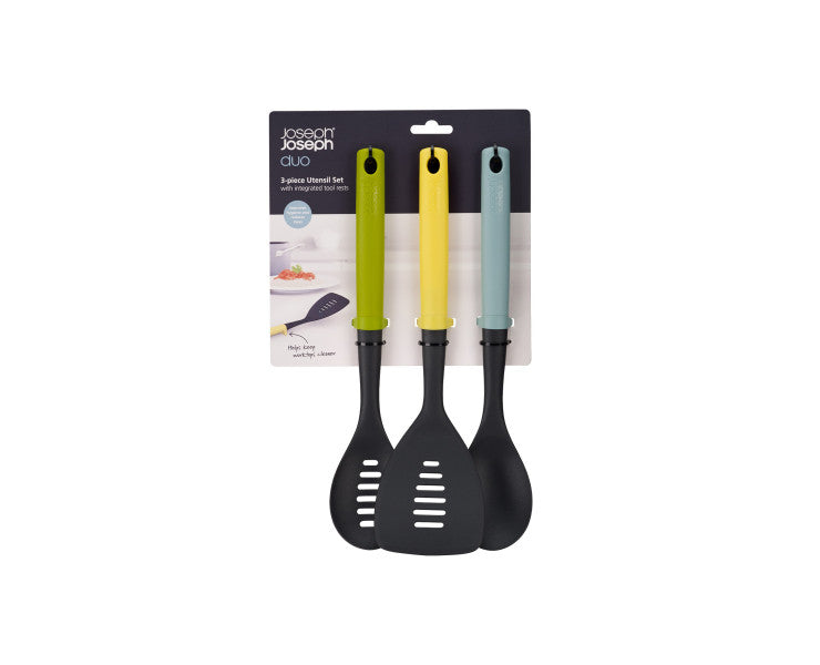 3-piece Utensil Set with integrated tool rests