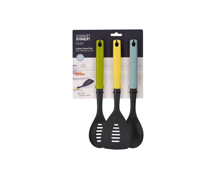 3-piece Utensil Set with integrated tool rests