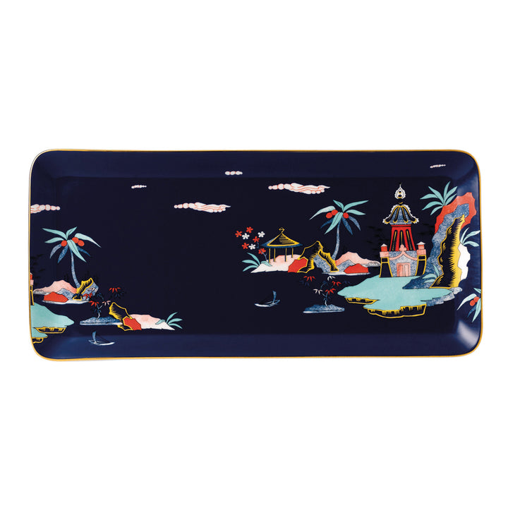 Wedgwood Wonderlust Blue Pagoda Sandwich Tray 34cm